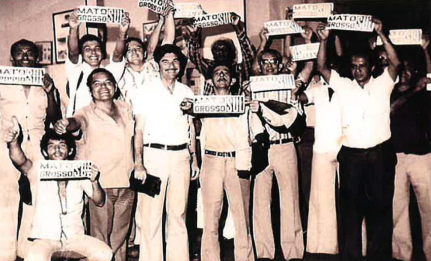 Comemoração pela criação do Estado de Mato Grosso do Sul - Bar do Zé - 11 de Outubro de 1977.