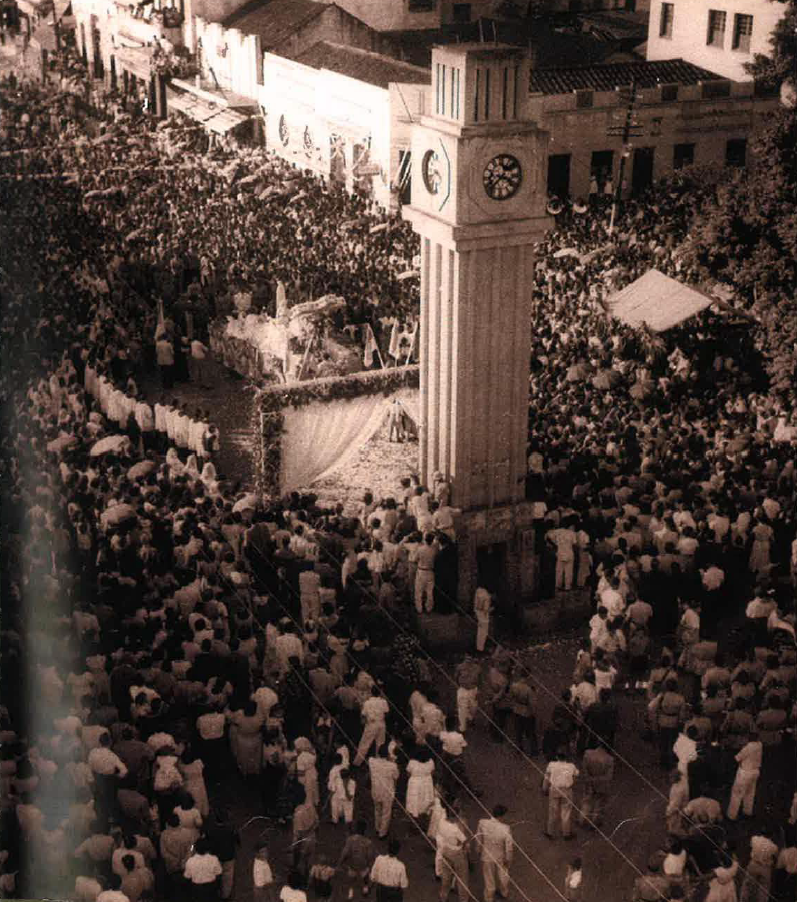 Relógio da Rua 14 de Julho - Festa da Nossa Senhora da Abadia em 15 de Agosto de 1949.